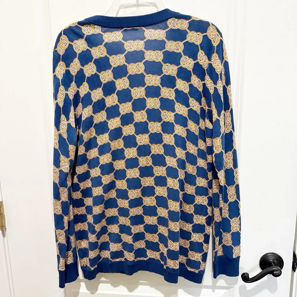 J McLaughlin Cardigan Sweater Old Money Equestrian Preppy Classic Size Medium - Picture 3 of 9